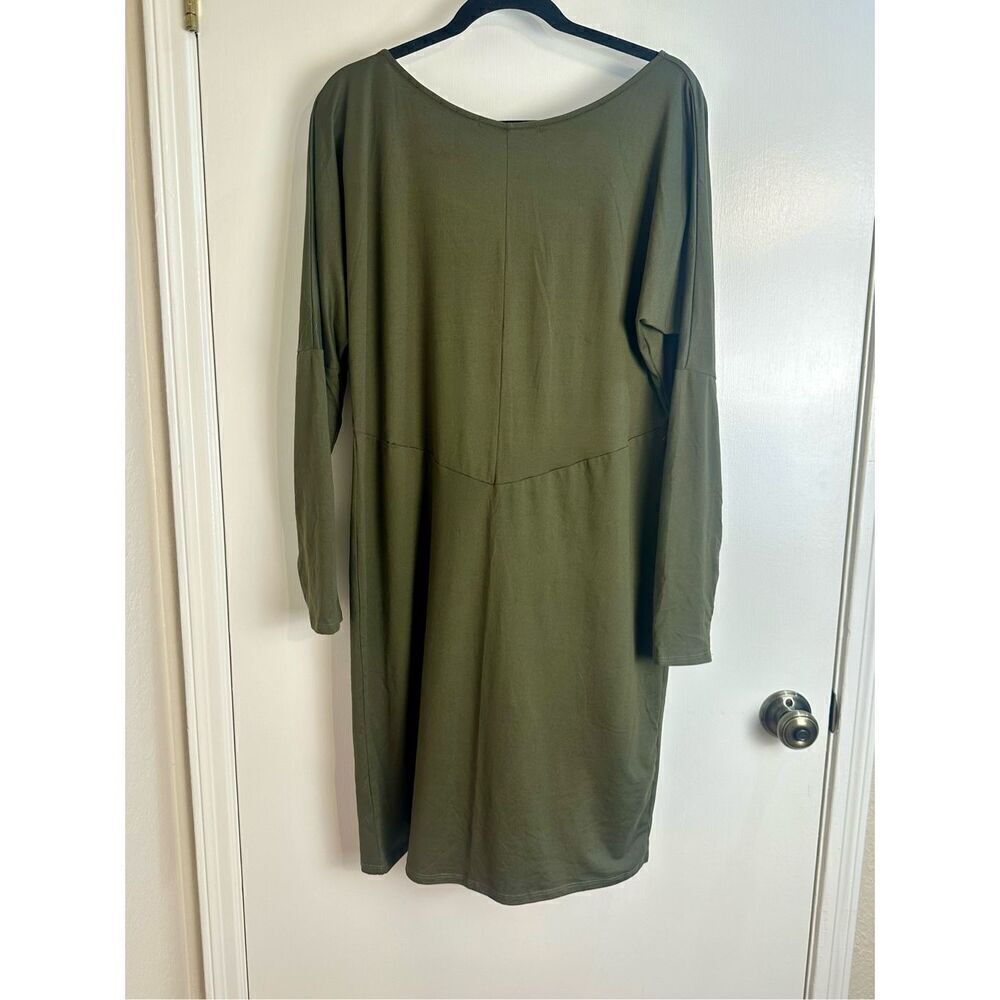 Yana K NWT Olive Green boat dress - size OSFA - Picture 8 of 9